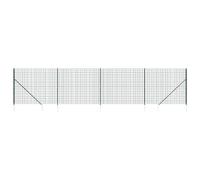 Clôture en grillage, 1,8 x 10 m, verte, avec piquets de sol, clôture brise-vue stable pour jardin, terrasse et terrain, résistante aux intempéries et durable