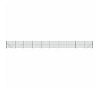 Clôture en grillage avec bride de sol verte - 2 x 25 m - Clôture brise-vue stable pour jardin, terrasse et terrain - Résistante aux intempéries