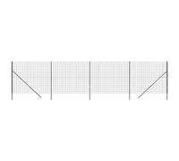 Clôture en grillage en acier galvanisé - 2,2 x 10 m - Anthracite - Brise-vue durable pour jardin, terrasse et terrain - Montage facile - Résistant aux intempéries