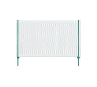 vidaXL Clôture en grillage métallique avec poteaux en acier 25 x 2 m Vert