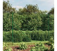 Clôture en grillage vert 1,6 x 25 m, acier galvanisé avec revêtement en PVC, largeur de maille 100 x 100 mm, grillage métallique robuste pour jardin, délimitation flexible, protection durable pour