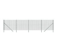 Clôture en grillage vert - 2 x 10 m - En acier galvanisé - Clôture brise-vue de qualité supérieure pour jardin et terrain - Protection contre la rouille grâce à la galvanisation - Durable et