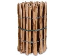 Clôture en lattis en bois 60 cm de hauteur, clôture de bassin en noisetier, clôture de 5 m de longueur, clôture de jardin, distance entre les lattes de 4 à 6 cm, lattes résistantes aux intempéries