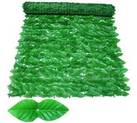 Clôture en lierre - Brise-vue pour balcon - Haie artificielle - Décoration d'extérieur - Aneth vert - 50 x 200 cm