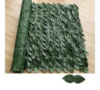 Clôture en lierre pour intimité,clôture en cuir chevelu,haie artificielle,écran de confidentialité pour balcon,jardin privé,feuilles,cuir chevelu pomme,décoration ex - Type Dark Green Dill-50x200cm #B