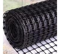 Clôture en maille plastique noire for protection des animaux et du jardin, clôture temporaire for chiens/lapins/rennes, filet de barrière de sécurité for bâtiment, facile à installer(1.0x10m)