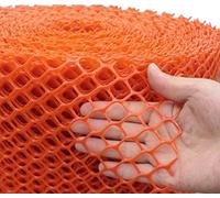 Clôture en maille plastique orange barrière structurelle 0,47 pouce trou clôture hexagonale for volaille for la sécurité du balcon intérieur et extérieur(2x15m/6.6x49ft)