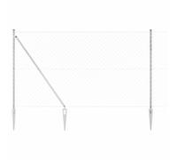 vidaXL Clôture en maillons de chaîne 7 poteaux flanqués 0,4 x 10 m Acier galvanisé