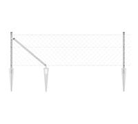 Vidaxl Clôture En Chaîne Avec 13 Poteaux En Piquet 0.8x25 M En Acier Galvanisé
