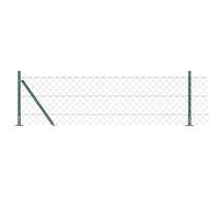 vidaXL Clôture en fil de fer – 0,4×10 m avec 7 poteaux en acier galvanisé