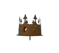 Clôture en métal antique finition marron vieilli 11,5 cm | Design de couronne vintage, attrait rustique antique, convient aux poteaux de 11,5 cm, style jardin de ferme, matériau en fer