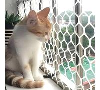 Clôture en Plastique Blanc pour Animaux De Compagnie pour Balcon, Grande Clôture en Grillage à Poules, Filet De Jardin Treillis Rouleau pour Oiseaux, écureui, Wxl, 1.2x10m(4x32.8ft)