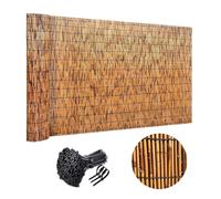 Clôture en Roseau Naturel Brise-Vue en Roseau Clôture D'intimité 1m20x5m 1m50x3m 1m80x15m 1x10m 0.3x9m 0.6x13m 0.8x7m Robuste/Résistant Aux Intempéries/Privé Pour Extérieure/Jardin/Piscine/Toit/Cour