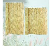 Clôture en Roseau Naturel, Premium Palissade Jardin Exterieur Bois 100cm -160cm Clôtures Décoratives, pour Terrasse, Balcon, Mur De Toit, Restaurant, Hôtel, Bordure De Piscine(Fil Blanc Primaire)
