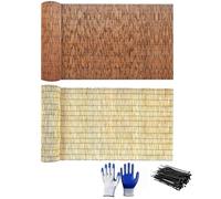 Clôture en Roseau Robuste Canisse en Roseau Naturel Décorative Natte De Roseau Brise Vue en Bambou pour Balcon Clôture Palissade Jardin Exterieur