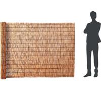 Clôture en roseaux naturels, 1,65 m de hauteur, 5 m de longueur, matériau durable, brun1 164ftx55ft