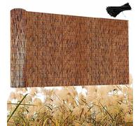 Clôture en Roseaux Robuste,Écran De Confidentialité Décorative,Palissade Jardin Exterieur avec Attaches,Balcon Palissade Bambou Facile À Installer pour Terrasse Carport Pergola(H80xL500cm/2.6x16.4ft