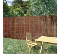 Clôture en saule naturel - Maison Exclusive - 5 x 1 m - Marron - Branches baguées avec fil galvanisé
