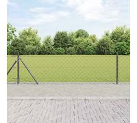 Vidaxl Clôture En Maillons De Chaîne Avec 7 Poteaux 0.6x10 M En Acier Galvanisé Vert