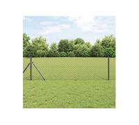Clôture en treillis Gris 0,8x25 m en acier 42004821