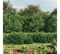 vidaXL Clôture en treillis métallique avec piquet d'ancrage vert 1,6 x 25 m