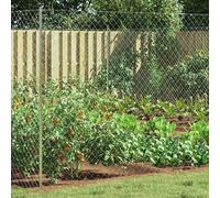 vidaXL Clôture en Treillis métallique Galvanisé 2 x 20 m Verre, Jardin et Terrasse, Cylindre, Clôture Moderne, Espace Securisé, Fencing Flexible, Séparation de Propriété, Sûr pour Animaux