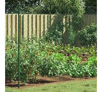 vidaXL Clôture en treillis métallique 2 x 20 m Acier Vert pour jardin