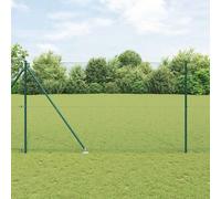Vidaxl Clôture En Fil Soudé Avec 13 Piquets Verts 1.6x25 M En Acier Vert