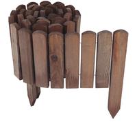 Clôture Enroulable En Bois Brun Foncé 10 X 200 Cm Bordure Pour Parterres Et Pelouses I Bordure Flexible Pour Allées