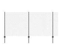 Vidaxl Clôture En Treillis Métallique Avec 20 Piquets U Argent 1.2x10 M Acier