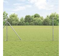 Clôture euro 1,4 x 10 m, fer revêtu de PVC, robuste et résistant aux intempéries, clôture de jardin idéale pour jardin, terrasse et barrière pour animaux, montage facile sans creuser