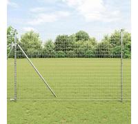 Clôture euro 1,5 x 10 m en fer enduit de PVC robuste résistant aux intempéries pour jardin, cour, enclos pour animaux, délimitation temporaire