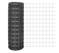vidaXL Clôture Euro en acier 10 x 0,8 m Maille 77 x 64 mm Gris