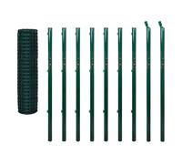 vidaXL Clôture Euro Acier 10 x 1,7 m Vert