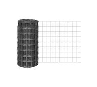 Clôture euro Acier 25 x 0,8 m Gris