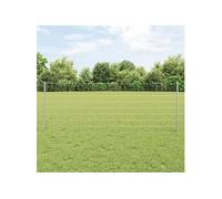 Clôture Euro avec 11 poteaux en U Argent 0,8x25 m Acier 3336198