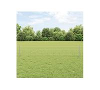 Clôture Euro avec 11 poteaux U Argent 0,4x25 m Acier 3336196