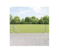 vidaXL Clôture Euro avec 13 poteaux flans 0.4x25 m Acier galvanisé