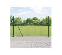 Vidaxl Clôture Euro Avec 13 Poteaux Flanqués 1,2x25 M En Acier Galvanisé