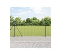 Clôture Euro avec 7 poteaux 0,8x10 m en acier galvanisé 3350925