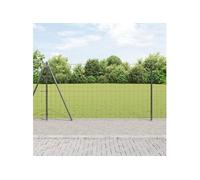 Clôture Euro avec 7 poteaux flangés 1,2x10 m en acier galvanisé 3350927