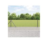 Clôture avec poteaux Acier Panneaux de clôture Barrière extérieure vidaXL vidaXL