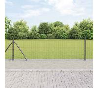 vidaXL Clôture Euro 13 poteaux 0,4 x 50 m acier galvanisé