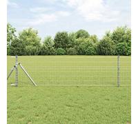 Vidaxl Clôture Euro Avec 13 Poteaux 0.4x25 M En Acier Galvanisé