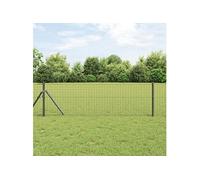vidaXL Clôture Euro Gris 0,4 x 25 m Fer revêtu de PVC