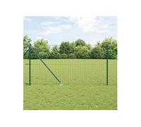 Clôture Euro Pack de 2 Vert Acier enduit de poudre 25 x 1,2 m 3350623