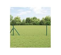vidaXL Clôture Euro verte 0,6x10 m acier