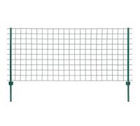 Clôture Euro - vidaXL - 20x0,8 m - Acier PVC - Résistante aux intempéries - Couleur Verte