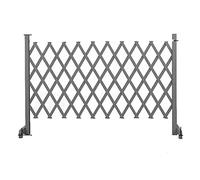 Clôture extensible en bois massif - Paravent de jardin léger et pliable pour plantes et animaux de compagnie, barrière extérieure décorative pour la maison, la cour et le jardin (couleur grise)
