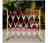 Clôture extensible rétractable avec roulettes, barrière de sécurité mobile pour la sécurité de la construction routière extérieure